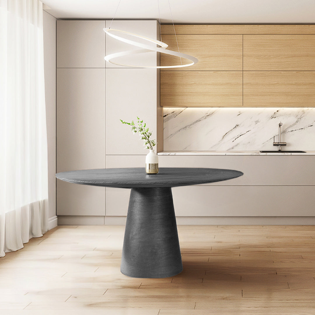 Falun Round Table 120 Cm BSZ15125B-Smoke Grey -  Dining Tables - ebarza Furniture UAE | Shop Modern Furniture in Abu Dhabi & Dubai - مفروشات ايبازرا في الامارات | تسوق اثاث عصري وديكورات مميزة في دبي وابوظبي