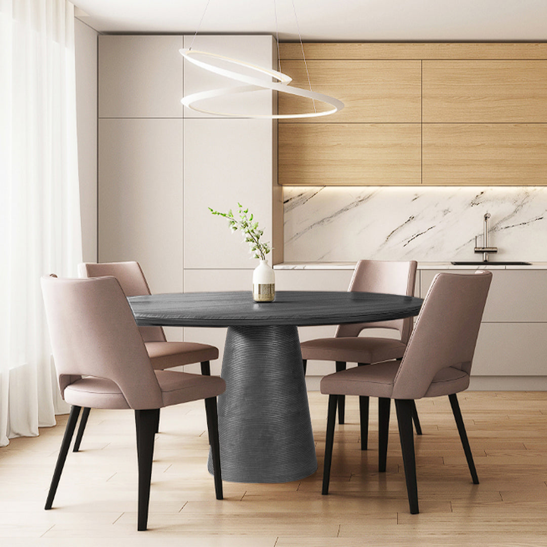 Falun Round Table 120 Cm BSZ15125B-Smoke Grey -  Dining Tables - ebarza Furniture UAE | Shop Modern Furniture in Abu Dhabi & Dubai - مفروشات ايبازرا في الامارات | تسوق اثاث عصري وديكورات مميزة في دبي وابوظبي