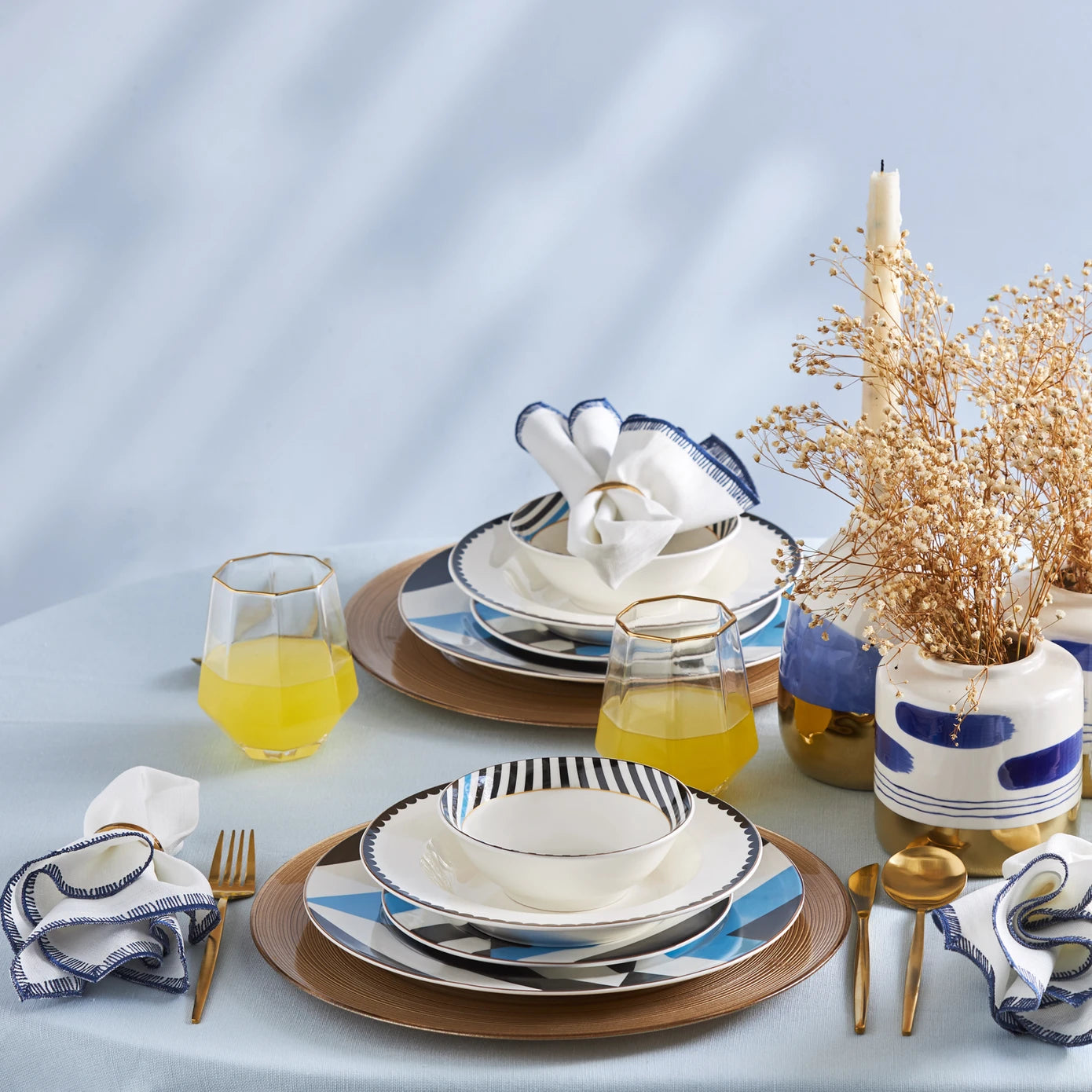 Pre-order 25 Days Delivery - Karaca Posts Porcelain 24 Piece 6 Person Dinner Set Blue 153.03.06.9345 -  Dinnerware Sets - ebarza Furniture UAE | Shop Modern Furniture in Abu Dhabi & Dubai - مفروشات ايبازرا في الامارات | تسوق اثاث عصري وديكورات مميزة في دبي وابوظبي