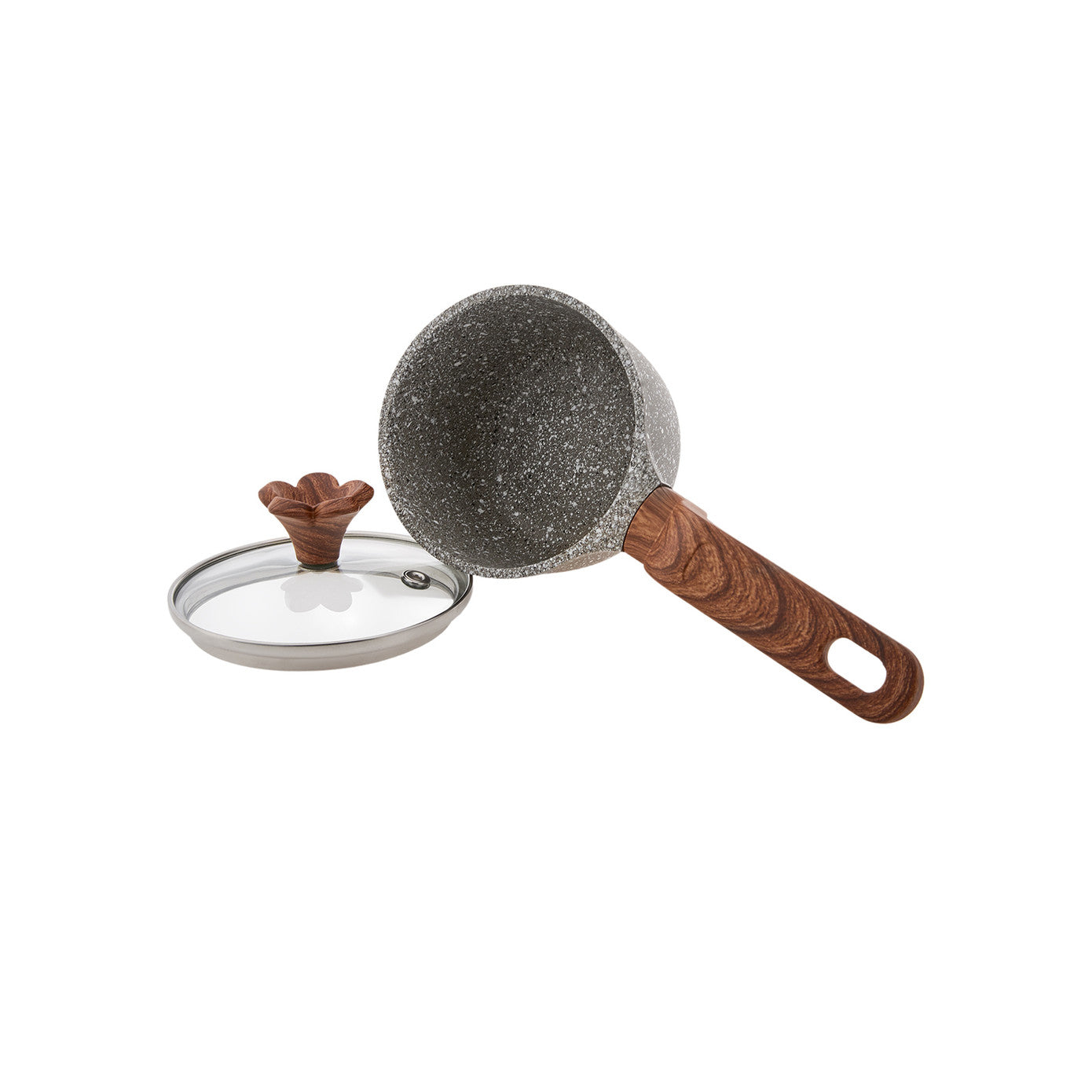 Pre-order 65 Days Delivery - Karaca Dark Silver Biogranite Mini Saucepan 10 cm 153.03.08.0086