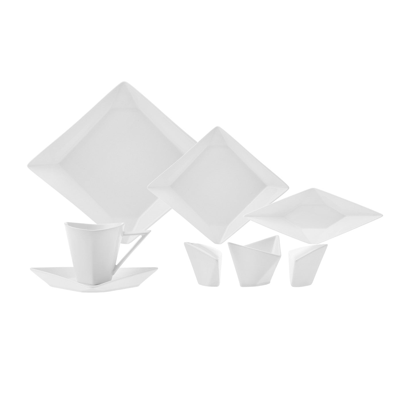 Pre-order 65 Days Delivery - Karaca Origami New Bone 26 Piece 6 Person Breakfast/Serving Set 153.03.08.0607