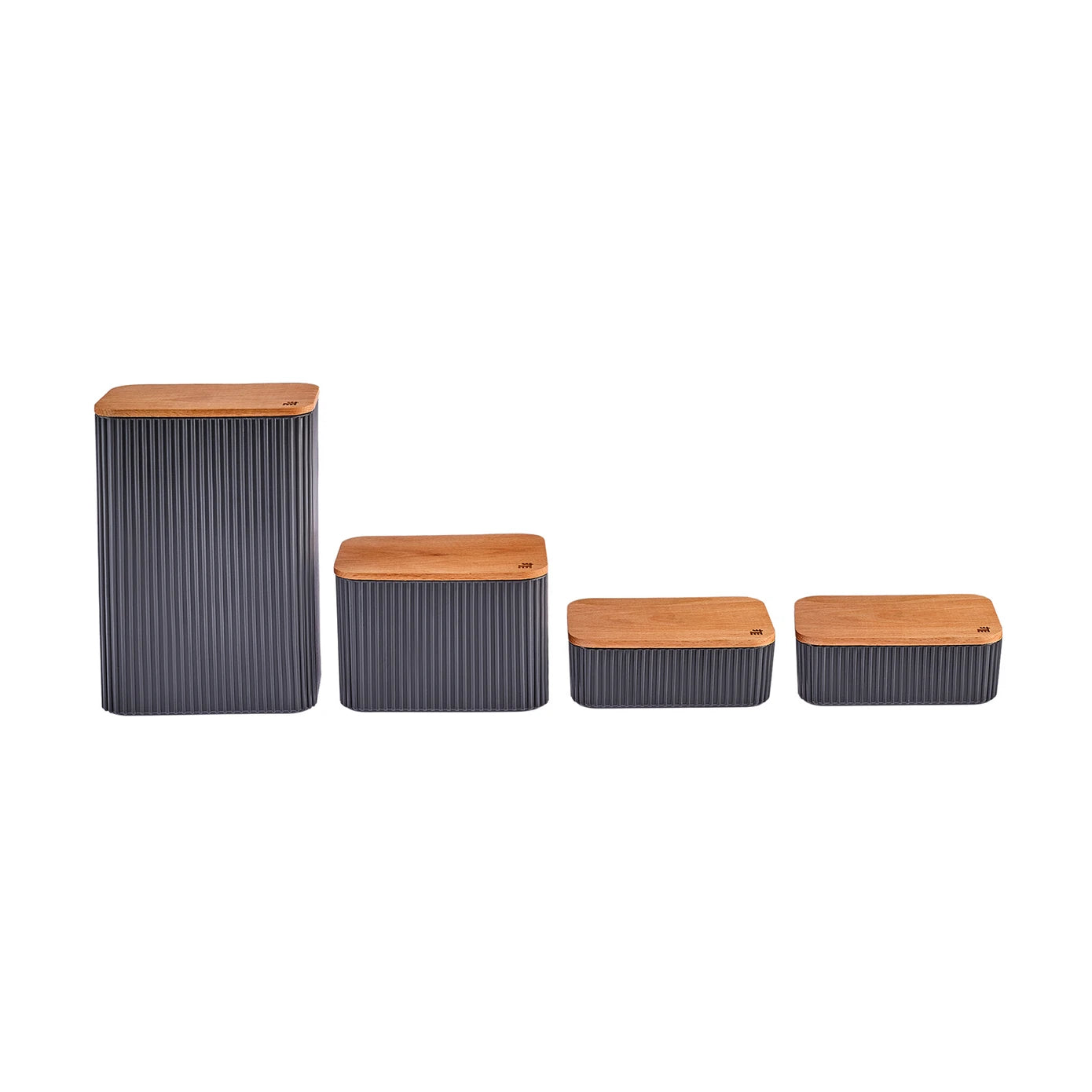 Pre-order 25 Days Delivery - Karaca Massimo 4-Piece Storage Box Set Anthracite 153.09.01.0576 -  Spice Sets - ebarza Furniture UAE | Shop Modern Furniture in Abu Dhabi & Dubai - مفروشات ايبازرا في الامارات | تسوق اثاث عصري وديكورات مميزة في دبي وابوظبي