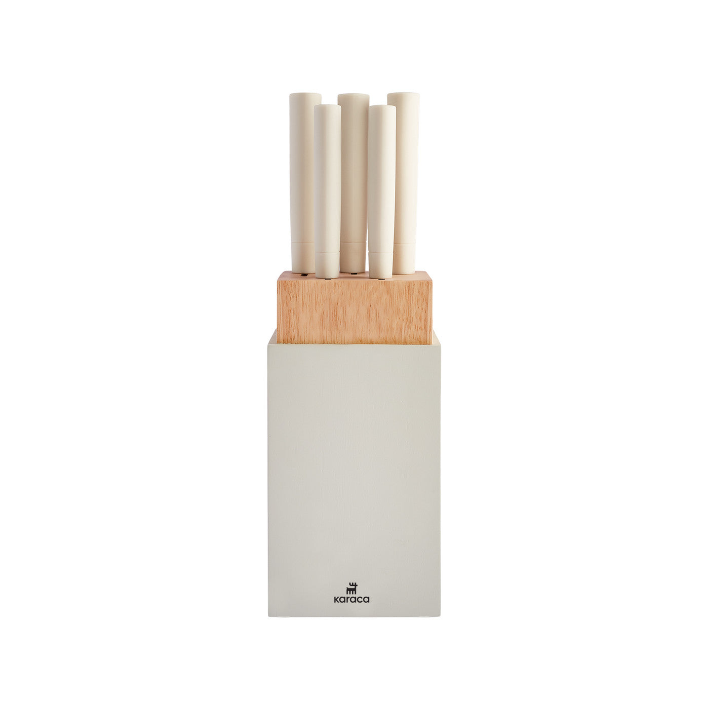 Pre-order 75 Days Delivery - Karaca Viego 6 Piece Knife Set Cream 153.09.01.0825