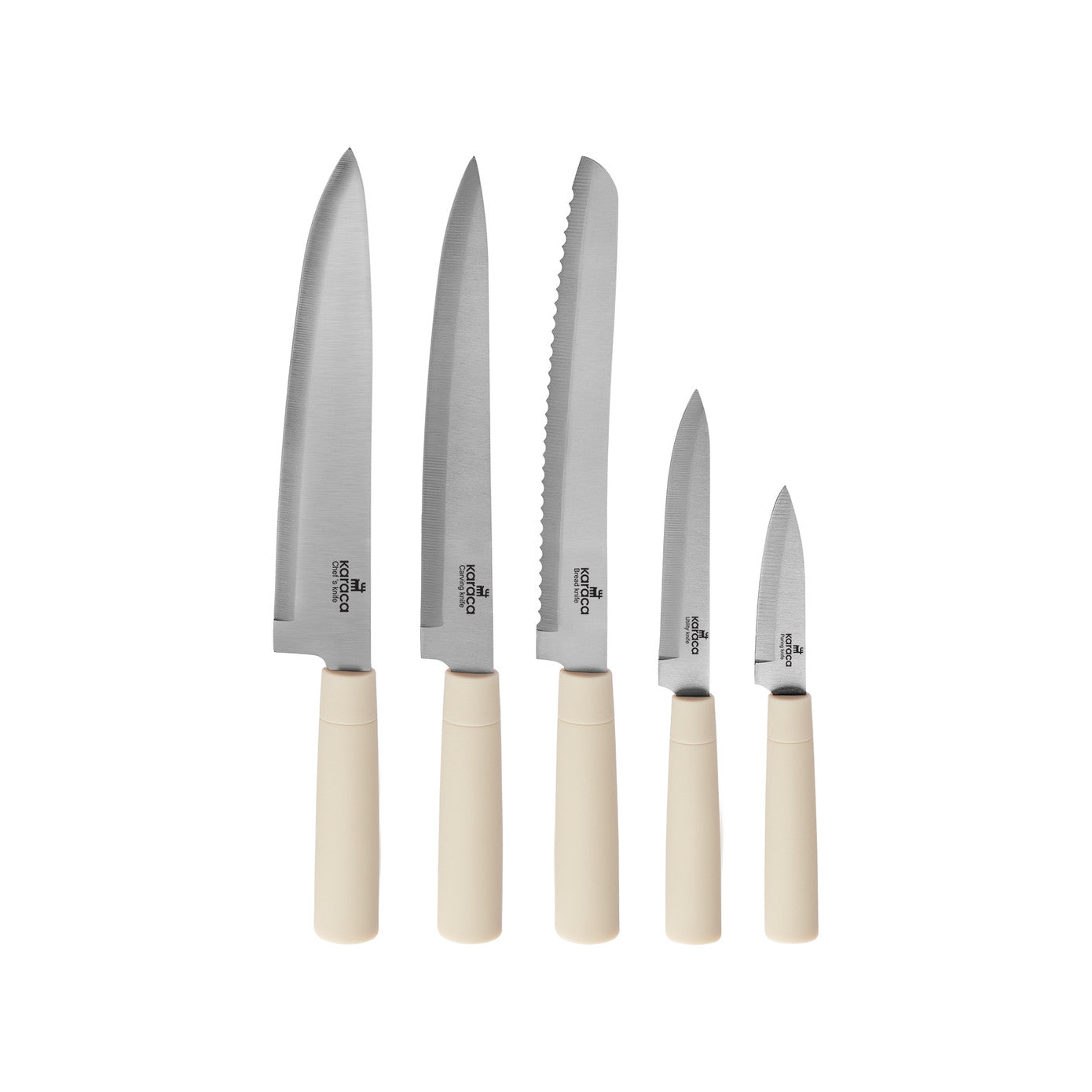 Pre-order 75 Days Delivery - Karaca Viego 6 Piece Knife Set Cream 153.09.01.0825