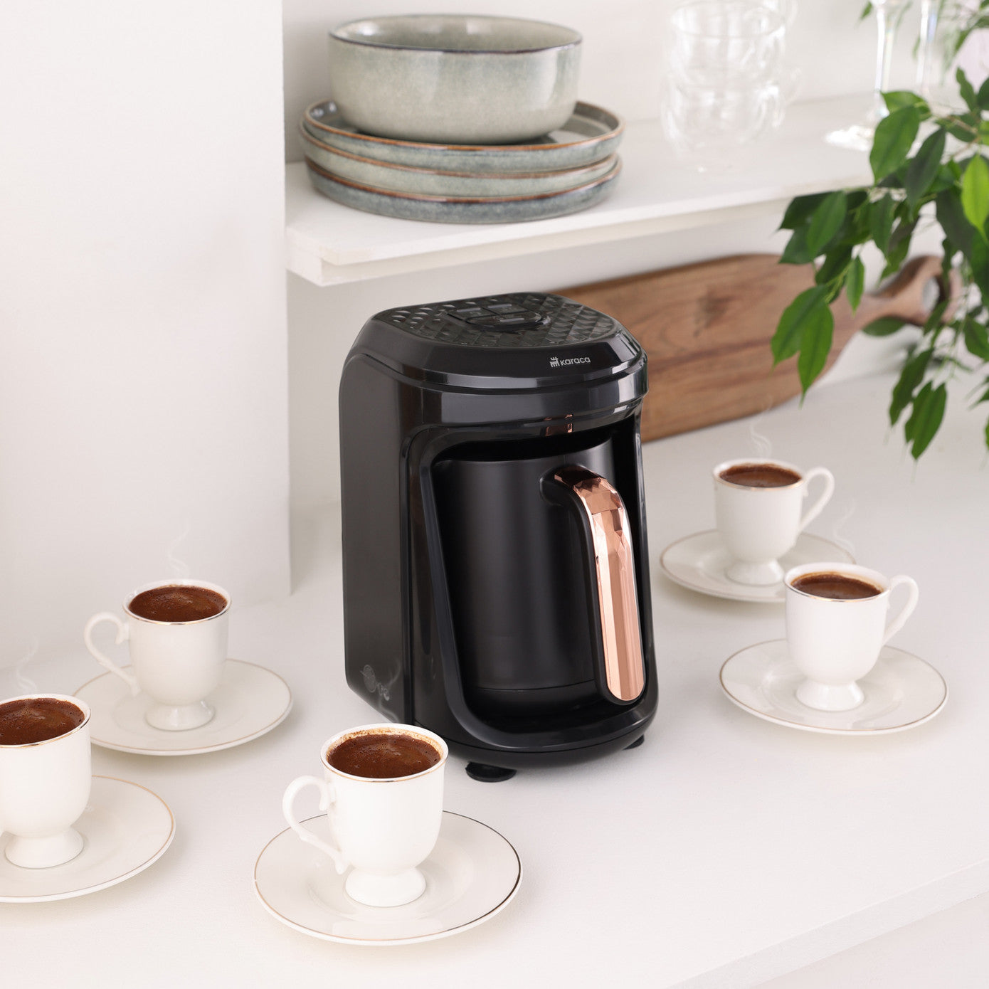 Pre-order 75 Days Delivery - Karaca Hatır Hüps Quartz Turkish Coffee Machine Black Copper 153.09.01.3476