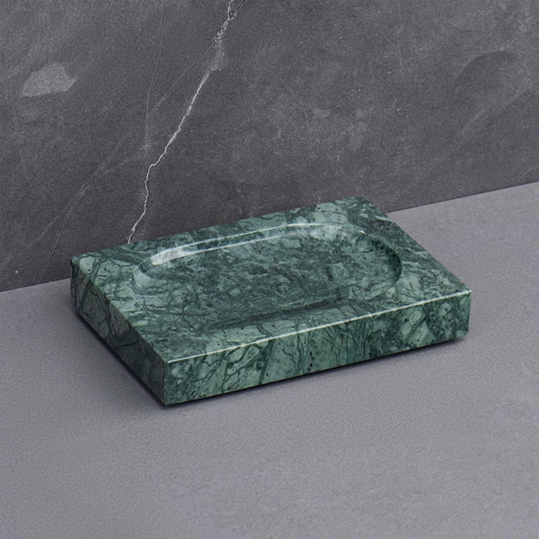 Indian Green Marble Rectangular Soap Dish SBK840-3 -  Bathroom Accessories - ebarza Furniture UAE | Shop Modern Furniture in Abu Dhabi & Dubai - مفروشات ايبازرا في الامارات | تسوق اثاث عصري وديكورات مميزة في دبي وابوظبي