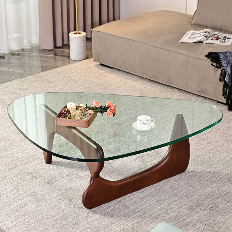 Buy Pre-order 25 Days Delivery Solid Wood Coffee Table With Glass Top ...