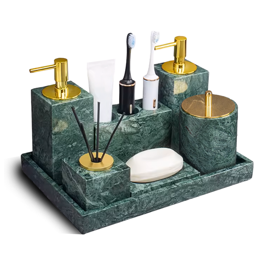 Indian Green Marble Rectangular Soap Dish SBK840-3 -  Bathroom Accessories - ebarza Furniture UAE | Shop Modern Furniture in Abu Dhabi & Dubai - مفروشات ايبازرا في الامارات | تسوق اثاث عصري وديكورات مميزة في دبي وابوظبي