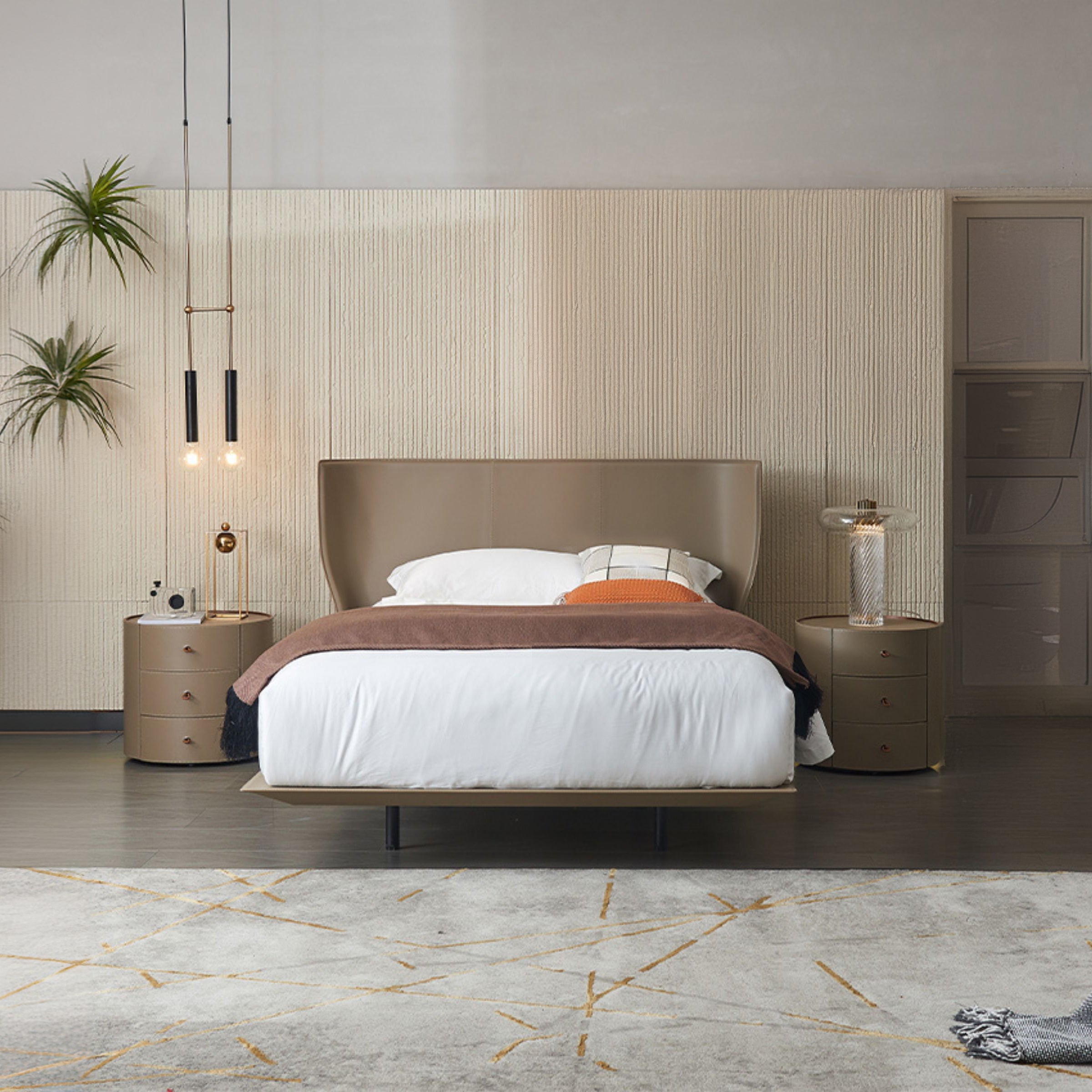 Pre-order 75 Days Delivery Verona Single Size Bed MLL-F13 Khaki -  Bedsteads | سرير فيرونا - ebarza Furniture UAE | Shop Modern Furniture in Abu Dhabi & Dubai - مفروشات ايبازرا في الامارات | تسوق اثاث عصري وديكورات مميزة في دبي وابوظبي