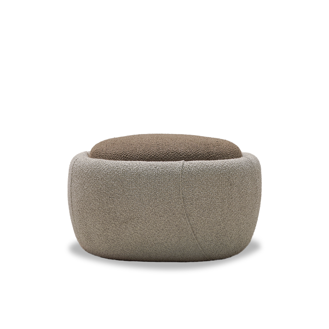 MOLLIS BIG POUF BER-POUF-BIG/Beige -  Poufs - ebarza Furniture UAE | Shop Modern Furniture in Abu Dhabi & Dubai - مفروشات ايبازرا في الامارات | تسوق اثاث عصري وديكورات مميزة في دبي وابوظبي