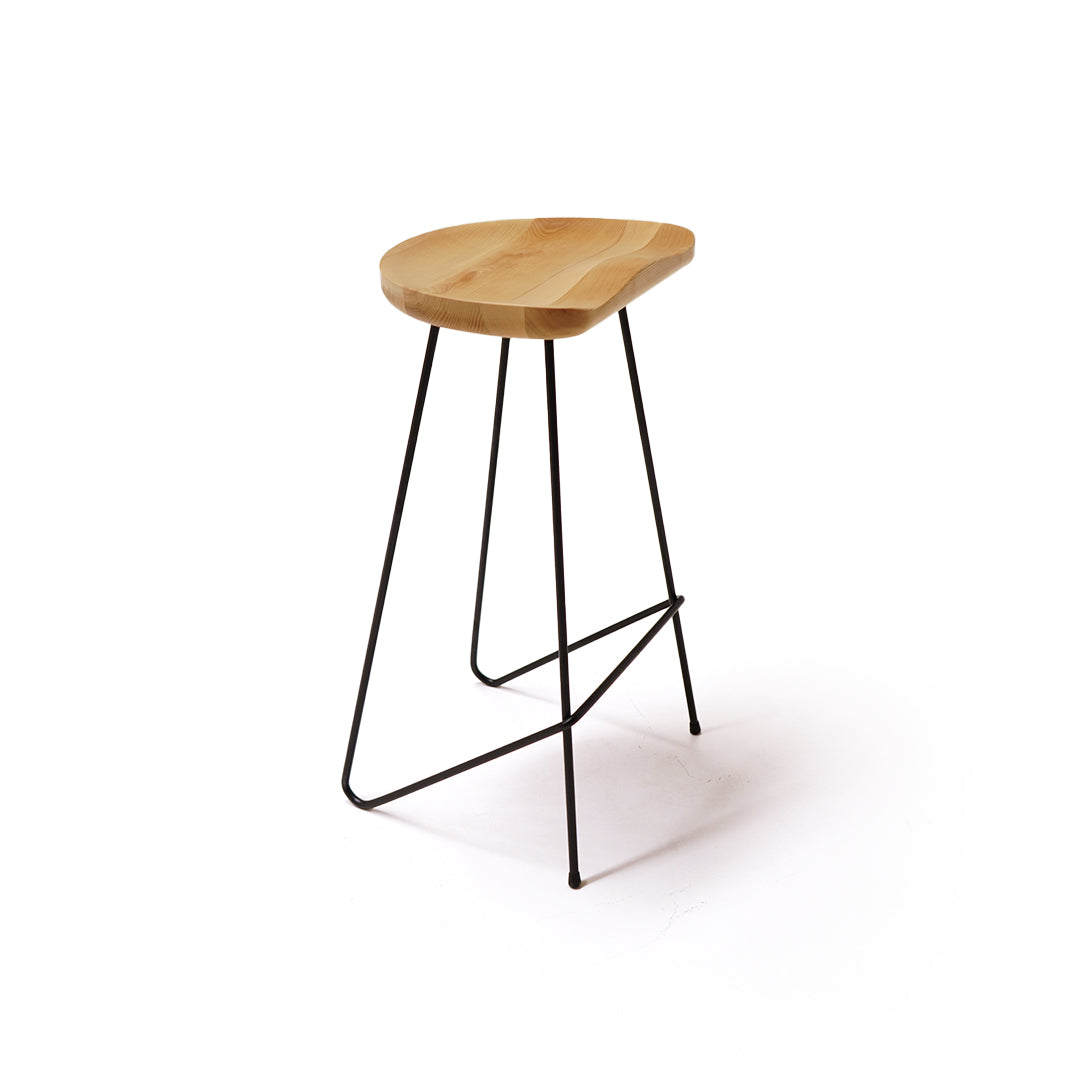 Solid Wood Bar Stool Ws-034E-B-Leg -  Bar Stools - ebarza Furniture UAE | Shop Modern Furniture in Abu Dhabi & Dubai - مفروشات ايبازرا في الامارات | تسوق اثاث عصري وديكورات مميزة في دبي وابوظبي