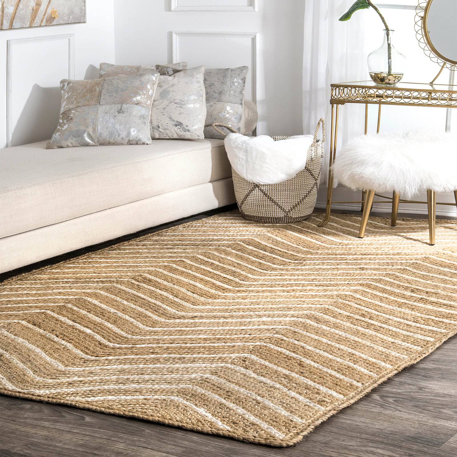 230X160 Cm Braided Handmade Jute Rug Jh-2341-L -  Rugs - ebarza Furniture UAE | Shop Modern Furniture in Abu Dhabi & Dubai - مفروشات ايبازرا في الامارات | تسوق اثاث عصري وديكورات مميزة في دبي وابوظبي