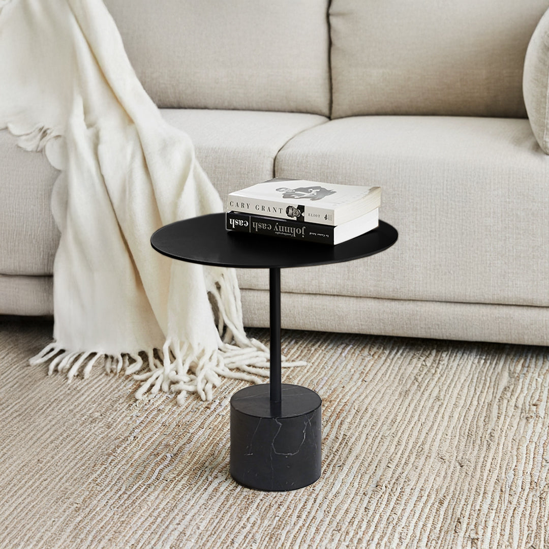 Espoo Marble Side Table Ct8684-44-Bk -  Side Tables - ebarza Furniture UAE | Shop Modern Furniture in Abu Dhabi & Dubai - مفروشات ايبازرا في الامارات | تسوق اثاث عصري وديكورات مميزة في دبي وابوظبي