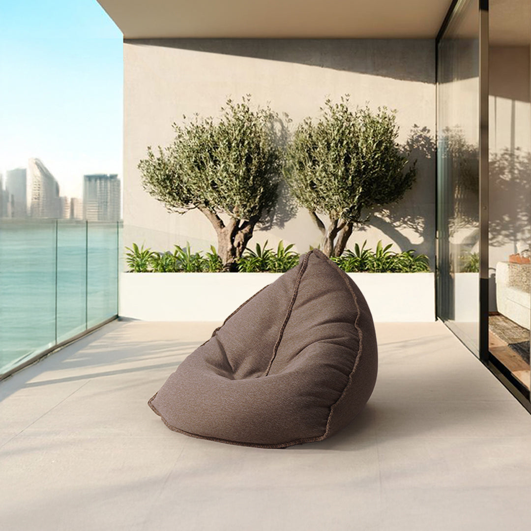 La-Concha Brown Sunproof 100% Olefin Bean Bag 508-BB -  Bean Bag - ebarza Furniture UAE | Shop Modern Furniture in Abu Dhabi & Dubai - مفروشات ايبازرا في الامارات | تسوق اثاث عصري وديكورات مميزة في دبي وابوظبي