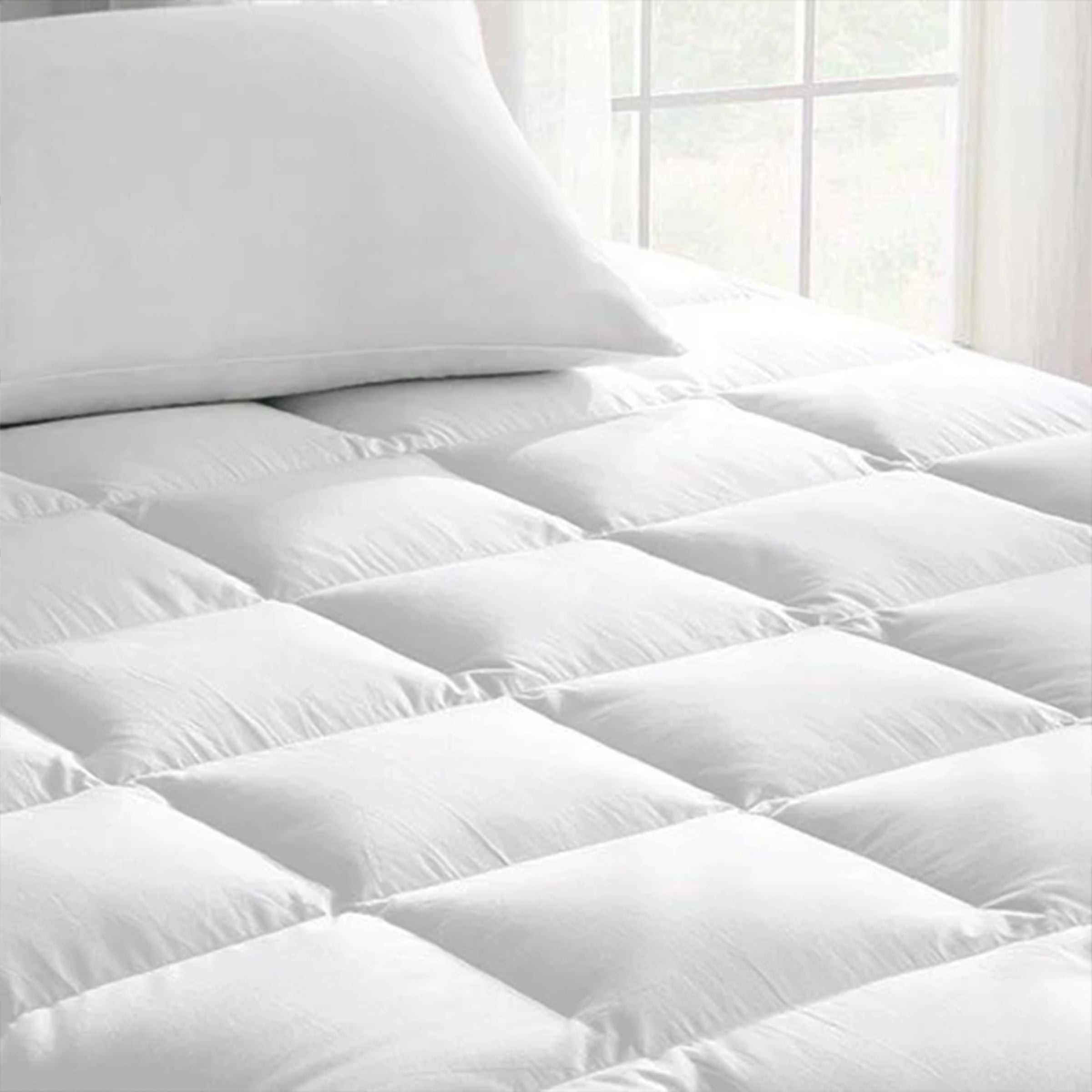 160X200X5 Down Feather Mattress Topper 040205230 -  Bedding - ebarza Furniture UAE | Shop Modern Furniture in Abu Dhabi & Dubai - مفروشات ايبازرا في الامارات | تسوق اثاث عصري وديكورات مميزة في دبي وابوظبي