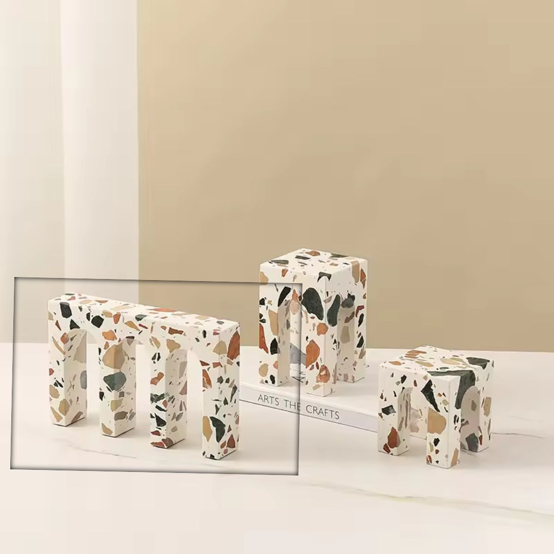 Arch Terrazzo Décor FB-T2212B -  Home Decor Figurines - ebarza Furniture UAE | Shop Modern Furniture in Abu Dhabi & Dubai - مفروشات ايبازرا في الامارات | تسوق اثاث عصري وديكورات مميزة في دبي وابوظبي