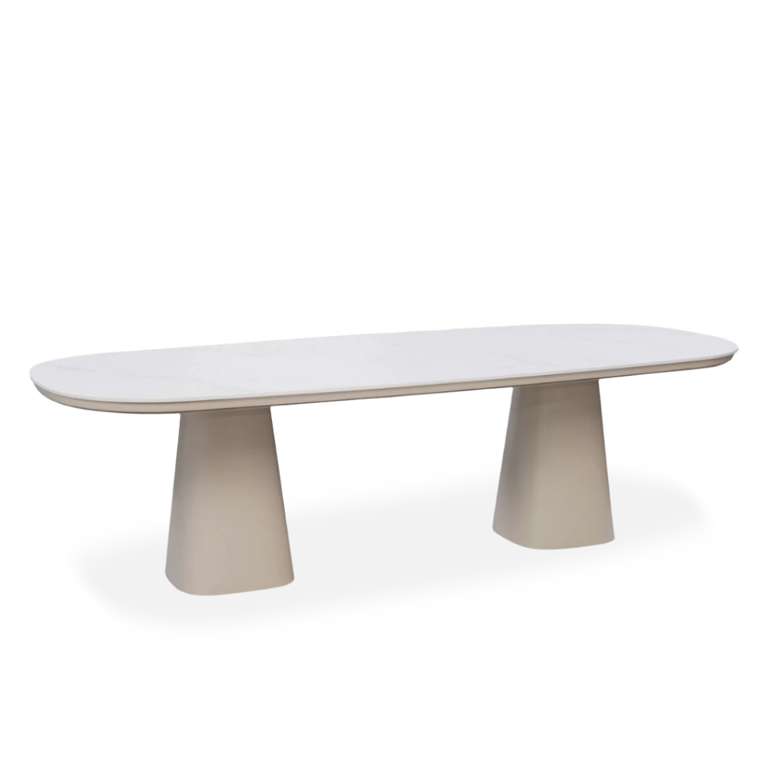 Block Outdoor Dining Table with Ceramic Top - AM9030N45CER + AL5540H37ALU