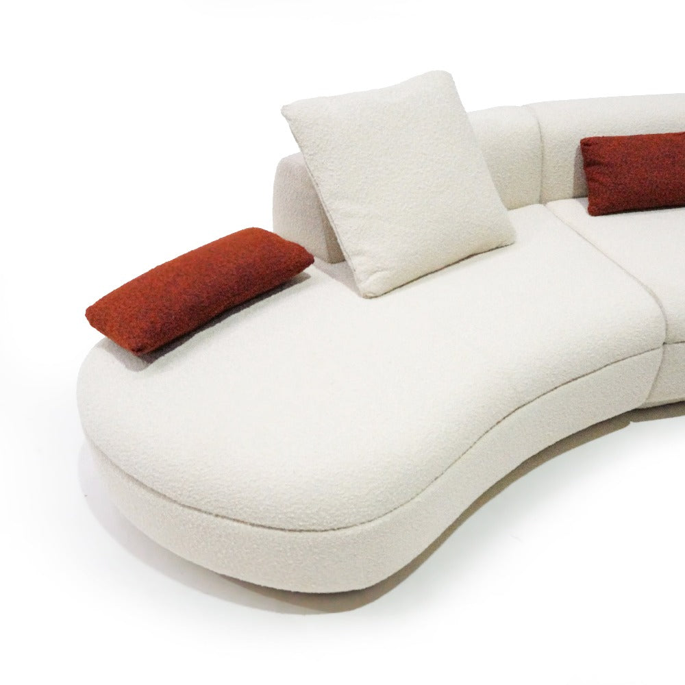 Teddy Curved Two Seater Module - SF061-B -  Sofas - ebarza Furniture UAE | Shop Modern Furniture in Abu Dhabi & Dubai - مفروشات ايبازرا في الامارات | تسوق اثاث عصري وديكورات مميزة في دبي وابوظبي