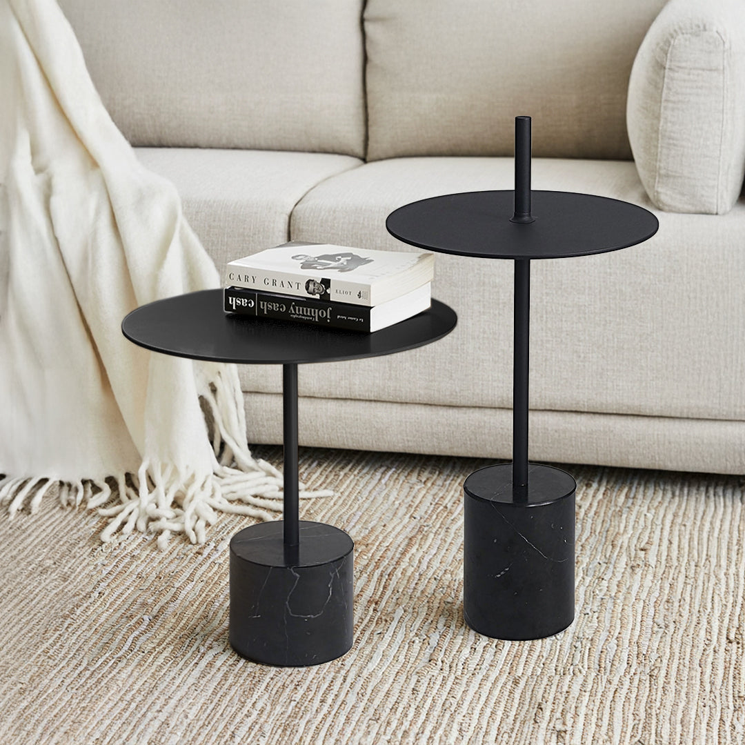 Espoo Marble Side Table Ct8684-44-Bk -  Side Tables - ebarza Furniture UAE | Shop Modern Furniture in Abu Dhabi & Dubai - مفروشات ايبازرا في الامارات | تسوق اثاث عصري وديكورات مميزة في دبي وابوظبي