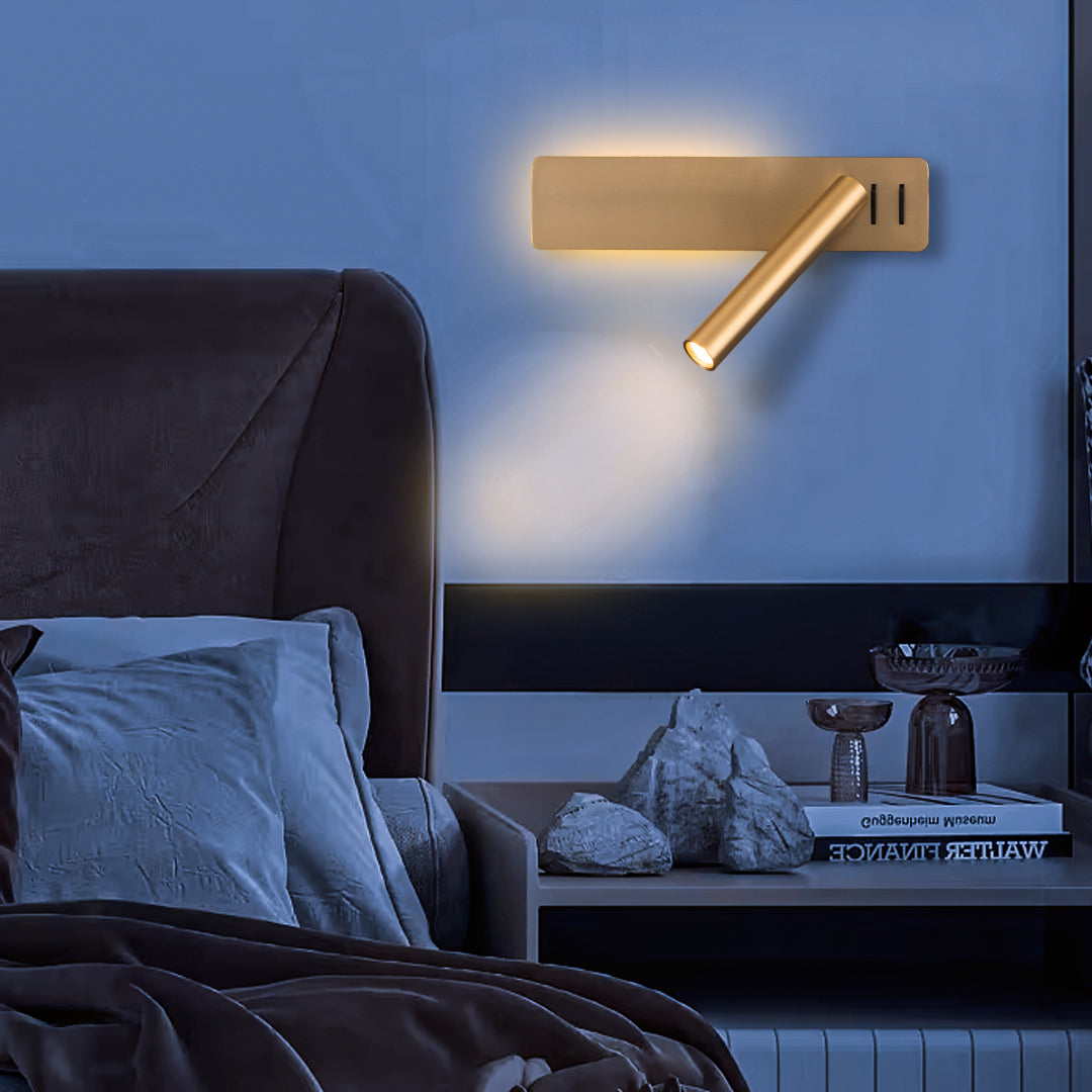 Seed Hotel Style Headboard/ Wall Reading Lamp Seed-WL 25-BR -  Wall Lamps | مصباح قراءة سييد على الحائط / لوح رأسي على طراز الفندق - ebarza Furniture UAE | Shop Modern Furniture in Abu Dhabi & Dubai - مفروشات ايبازرا في الامارات | تسوق اثاث عصري وديكورات مميزة في دبي وابوظبي