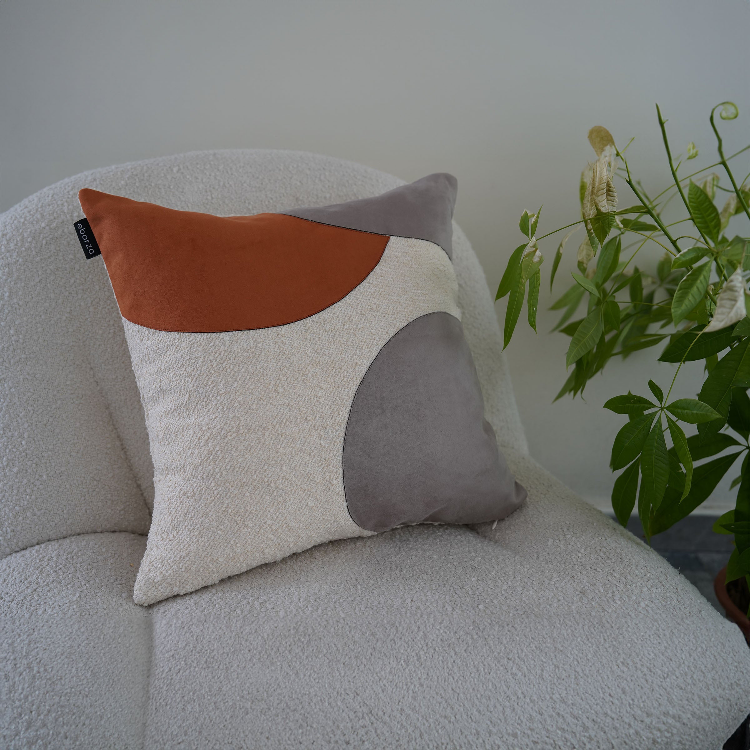 Grey and orange hot sale cushions