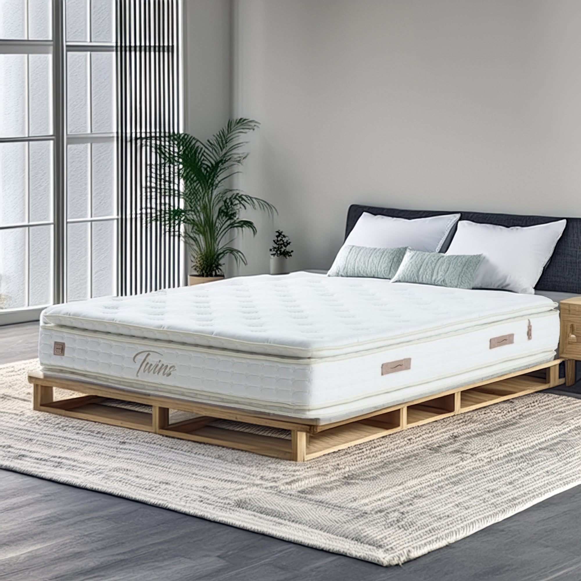 180X200 Cm Indivani Twins King Size Mattress IDVNI-TWN180x200 -  Mattresses - ebarza Furniture UAE | Shop Modern Furniture in Abu Dhabi & Dubai - مفروشات ايبازرا في الامارات | تسوق اثاث عصري وديكورات مميزة في دبي وابوظبي