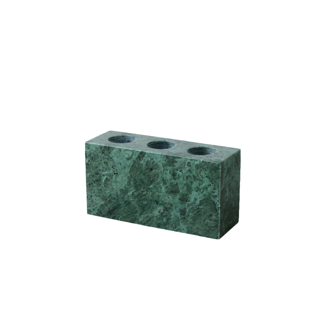 Indian Green Marble Three Hole Toothbrush Holder THB840 -  Bathroom Accessories - ebarza Furniture UAE | Shop Modern Furniture in Abu Dhabi & Dubai - مفروشات ايبازرا في الامارات | تسوق اثاث عصري وديكورات مميزة في دبي وابوظبي