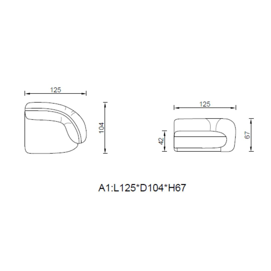 Pre-order 45 Days Delivery - Euphoria 3 Seater Sofa - AMCJ-S6001