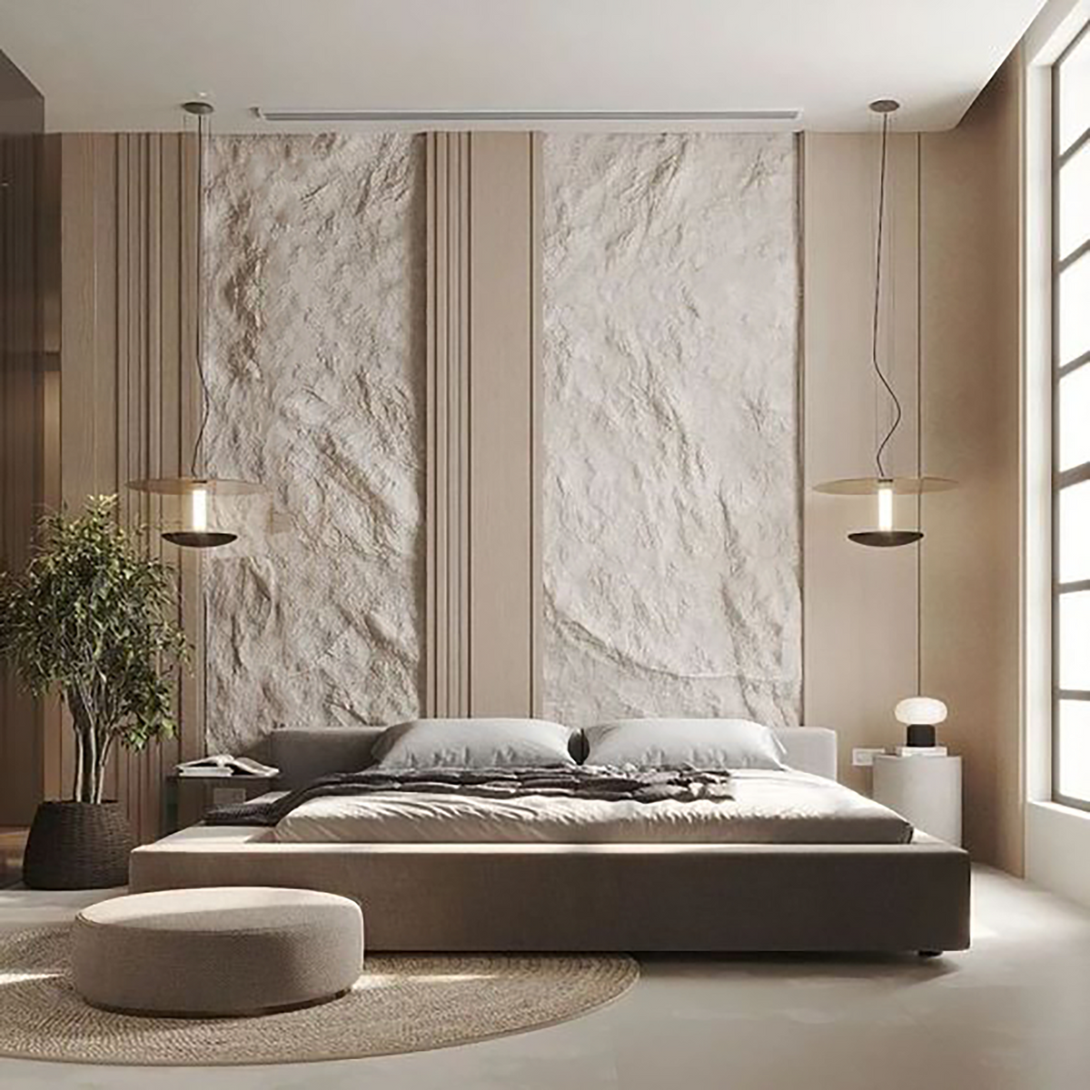 Buy 299X131Cm Roca Basalto Stone White Wall Panel A-244 | ebarza Modern ...