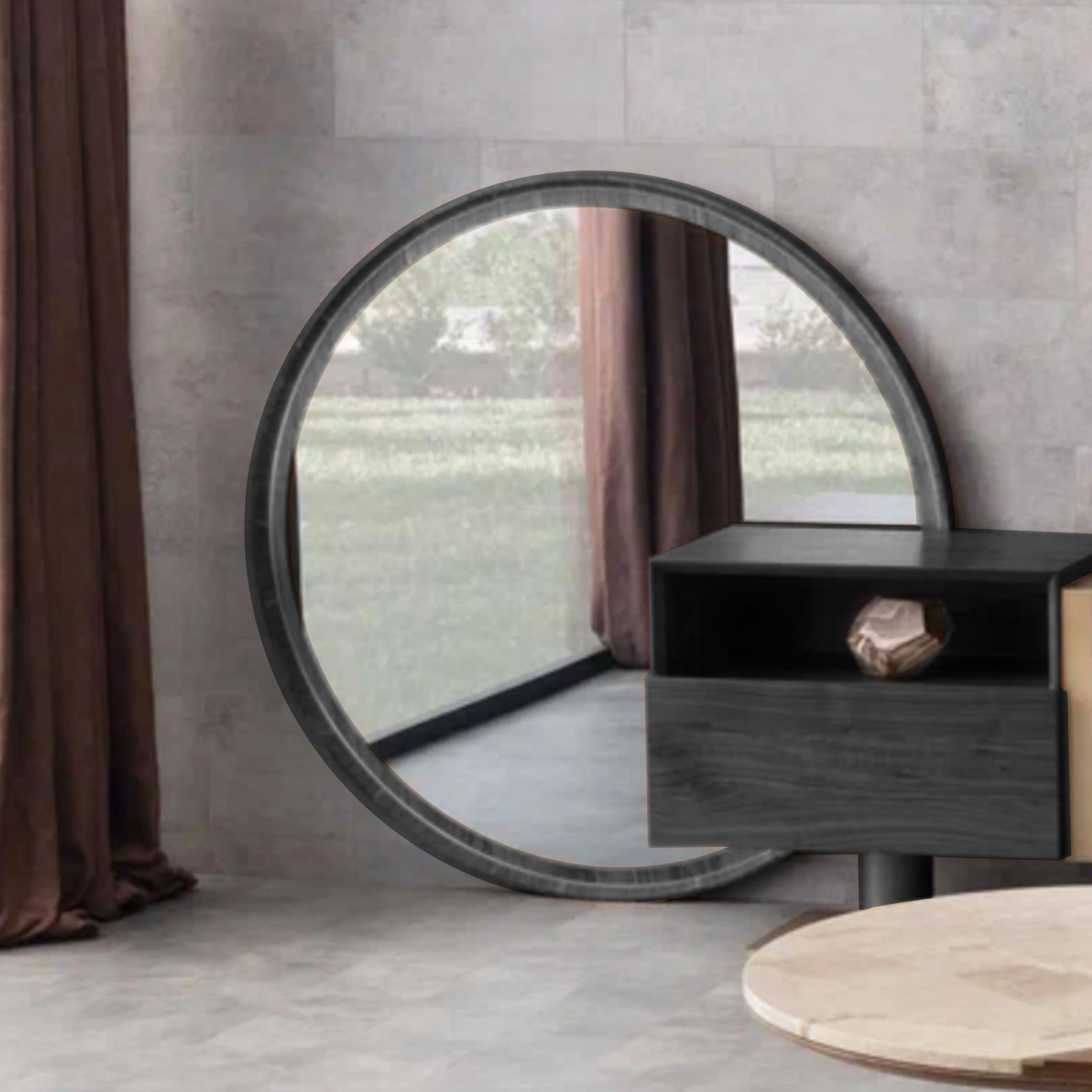 Buy Wagon Black CONSOLE MIRROR ORX CN MRR ebarza Modern