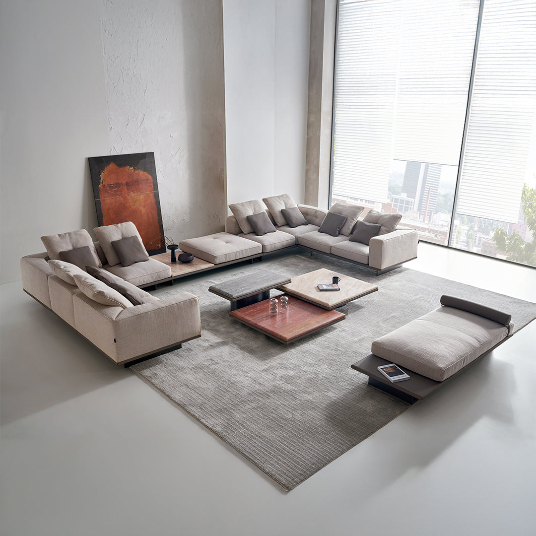 Avenor Beige Travertine Coffee Table B-SF091 -  Coffee Tables - ebarza Furniture UAE | Shop Modern Furniture in Abu Dhabi & Dubai - مفروشات ايبازرا في الامارات | تسوق اثاث عصري وديكورات مميزة في دبي وابوظبي