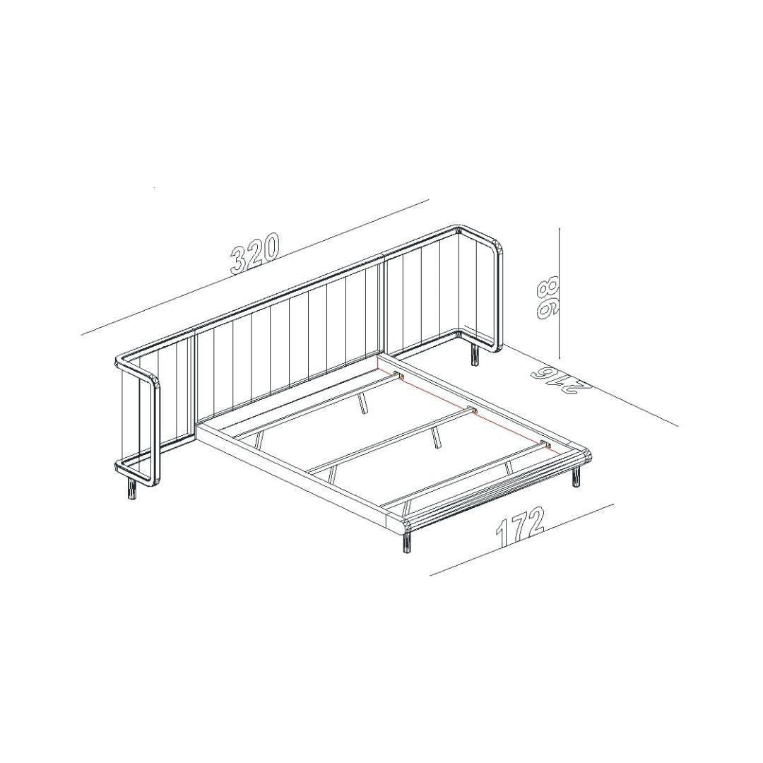 UTOPIA BEDSTEAD EL-BEDSTEAD002 -  Bedsteads - ebarza Furniture UAE | Shop Modern Furniture in Abu Dhabi & Dubai - مفروشات ايبازرا في الامارات | تسوق اثاث عصري وديكورات مميزة في دبي وابوظبي