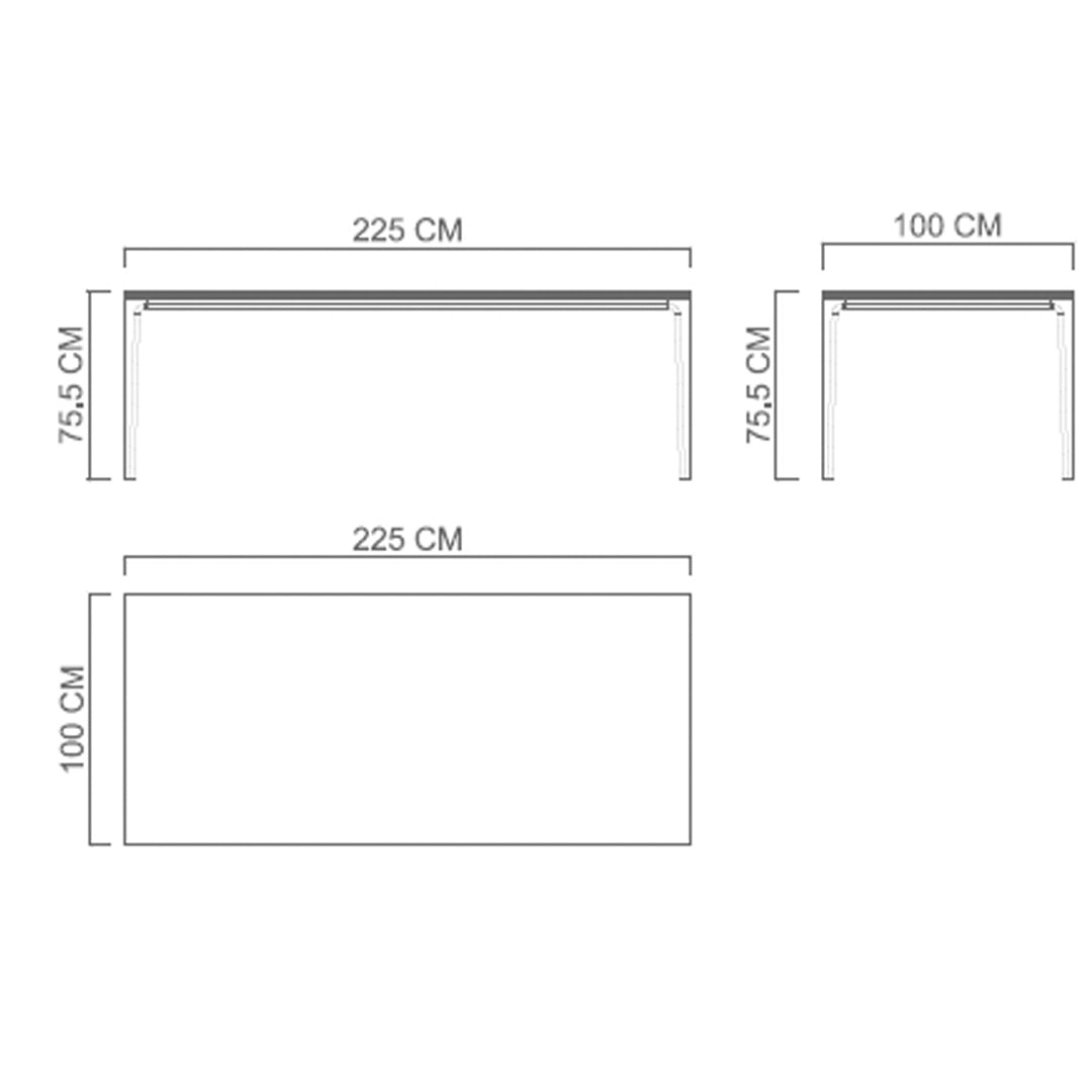 Pre Order 25 Days Delivery - CAPRIA Dining Table 225 cm YL-CAPRIA-D/TABLE -  Dining Tables | اطلب مسبقًا التسليم خلال 85 يومًا - طاولة طعام كابريا 225 سم - ebarza Furniture UAE | Shop Modern Furniture in Abu Dhabi & Dubai - مفروشات ايبازرا في الامارات | تسوق اثاث عصري وديكورات مميزة في دبي وابوظبي