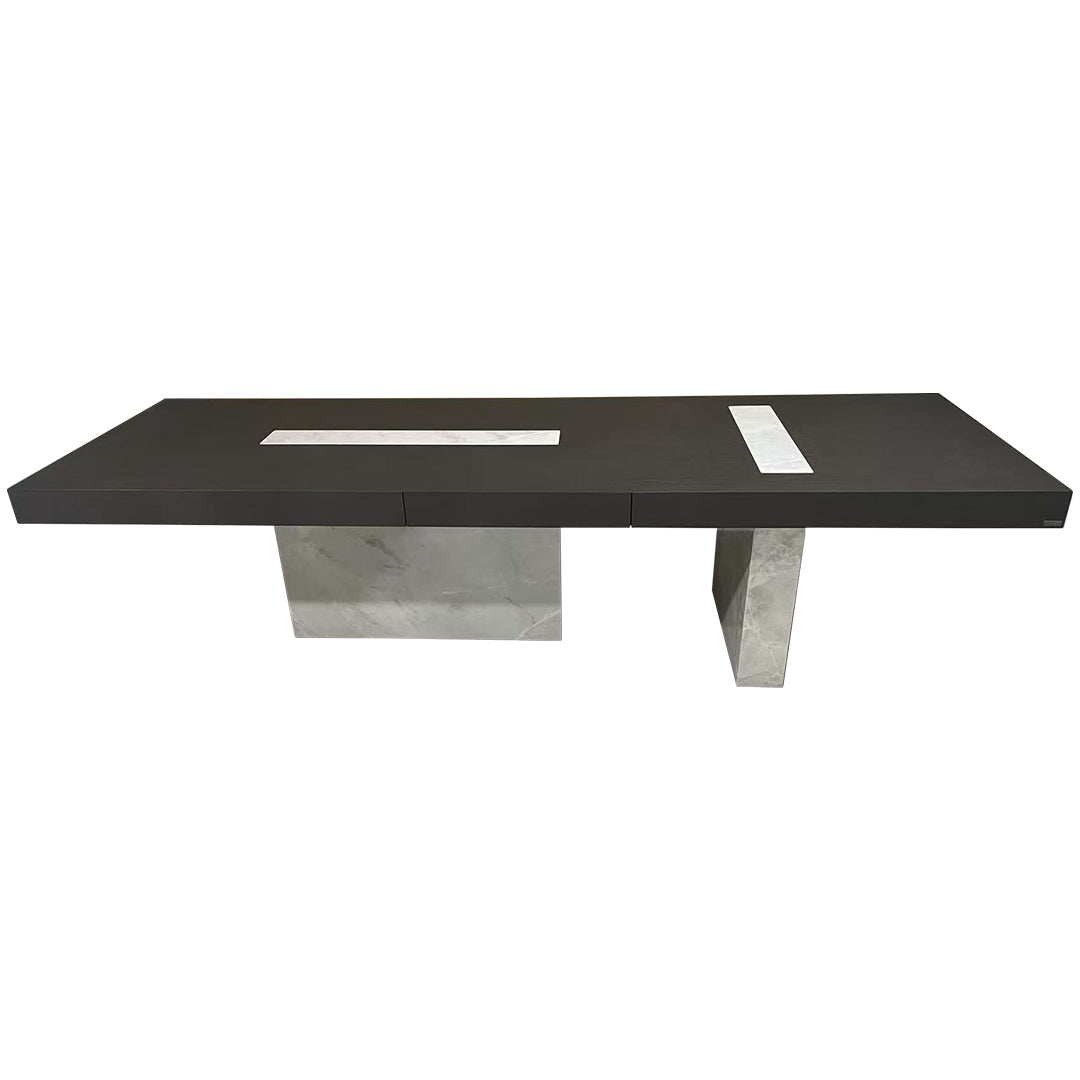 Dark Emperador Rectangular Table Marble Top JK-W009 -  Dining Tables - ebarza Furniture UAE | Shop Modern Furniture in Abu Dhabi & Dubai - مفروشات ايبازرا في الامارات | تسوق اثاث عصري وديكورات مميزة في دبي وابوظبي