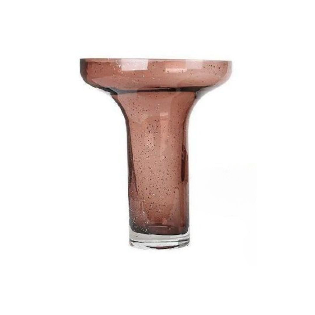 Dark Red Glass Vase -A FB-ZS2030A -  Vases - ebarza Furniture UAE | Shop Modern Furniture in Abu Dhabi & Dubai - مفروشات ايبازرا في الامارات | تسوق اثاث عصري وديكورات مميزة في دبي وابوظبي