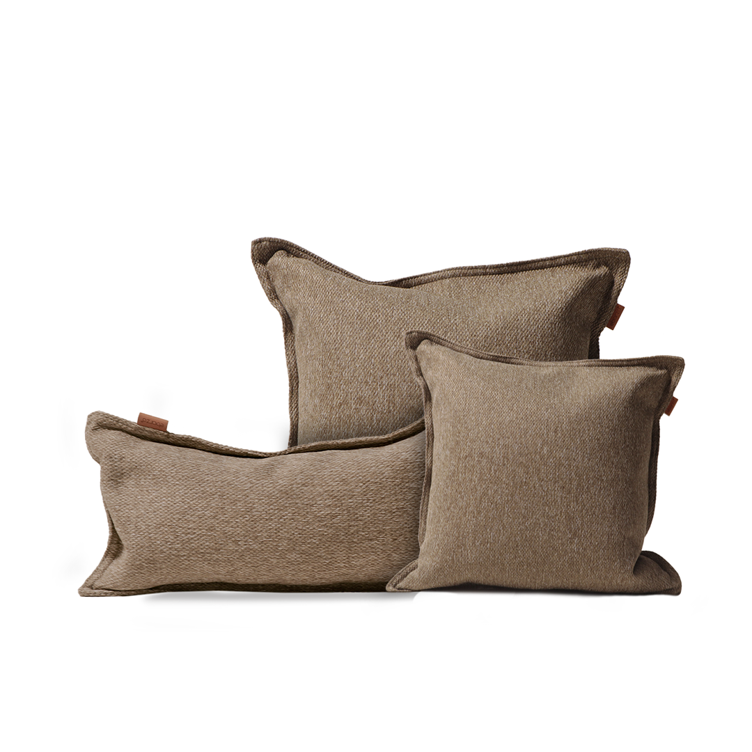 45*45 PILLOW With Zipper - Concha182-Brown -  Cushions - ebarza Furniture UAE | Shop Modern Furniture in Abu Dhabi & Dubai - مفروشات ايبازرا في الامارات | تسوق اثاث عصري وديكورات مميزة في دبي وابوظبي