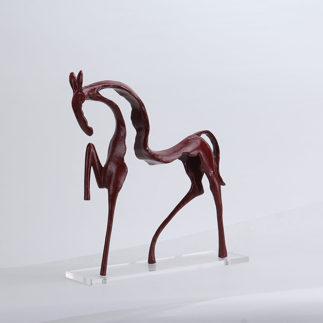 Dynamic Elegance- Red Line Horse Sculpture – Striking Equine Artistry T4254 -  Home Decor Figurines - ebarza Furniture UAE | Shop Modern Furniture in Abu Dhabi & Dubai - مفروشات ايبازرا في الامارات | تسوق اثاث عصري وديكورات مميزة في دبي وابوظبي