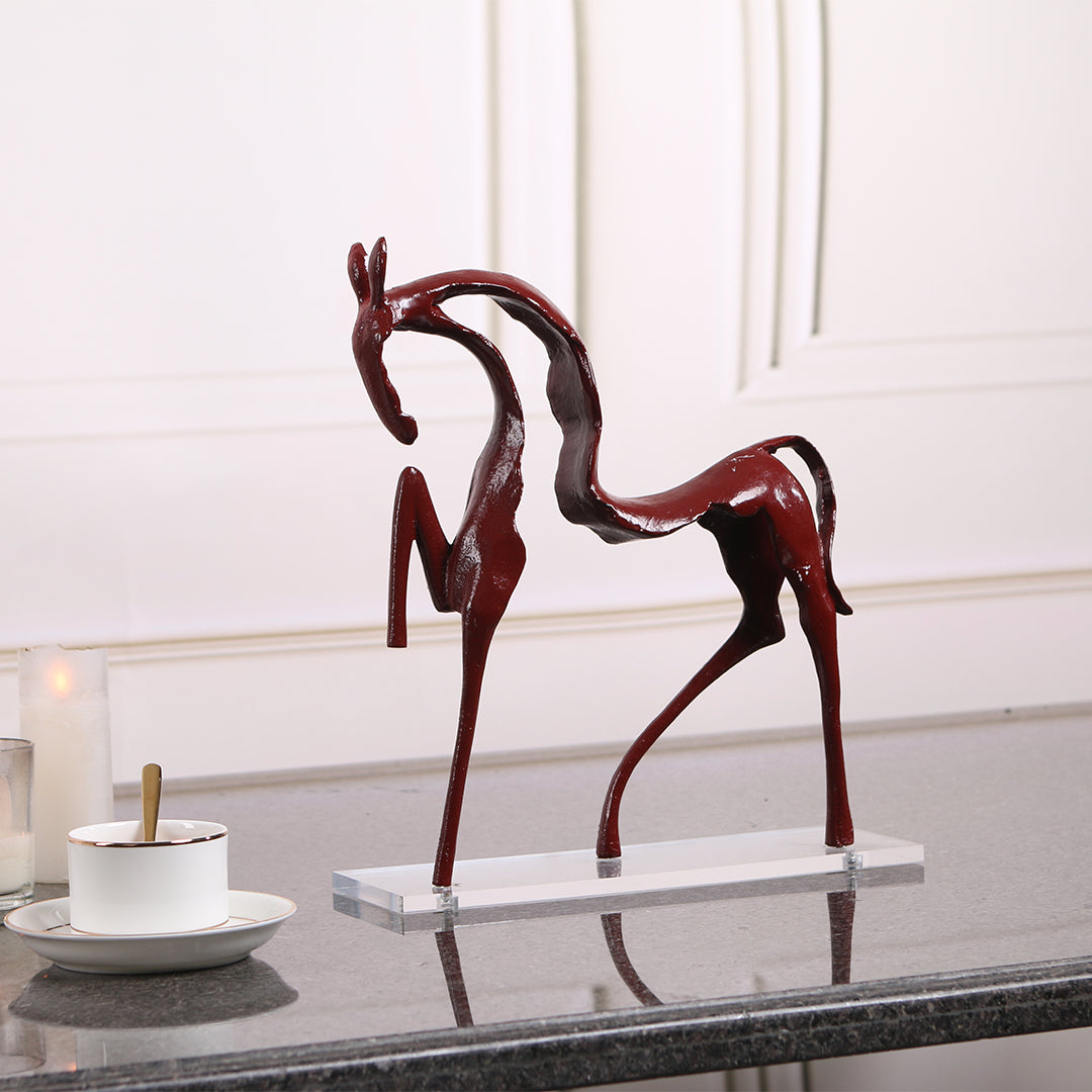 Dynamic Elegance- Red Line Horse Sculpture – Striking Equine Artistry T4254 -  Home Decor Figurines - ebarza Furniture UAE | Shop Modern Furniture in Abu Dhabi & Dubai - مفروشات ايبازرا في الامارات | تسوق اثاث عصري وديكورات مميزة في دبي وابوظبي