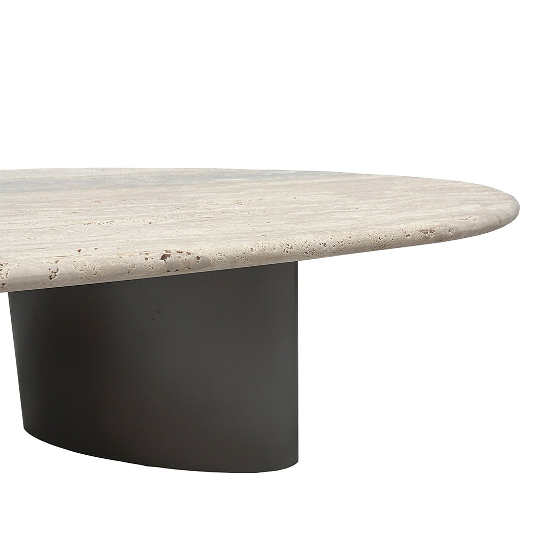 Ephesus Travertine Side Table - EB03ST -  Side Tables - ebarza Furniture UAE | Shop Modern Furniture in Abu Dhabi & Dubai - مفروشات ايبازرا في الامارات | تسوق اثاث عصري وديكورات مميزة في دبي وابوظبي