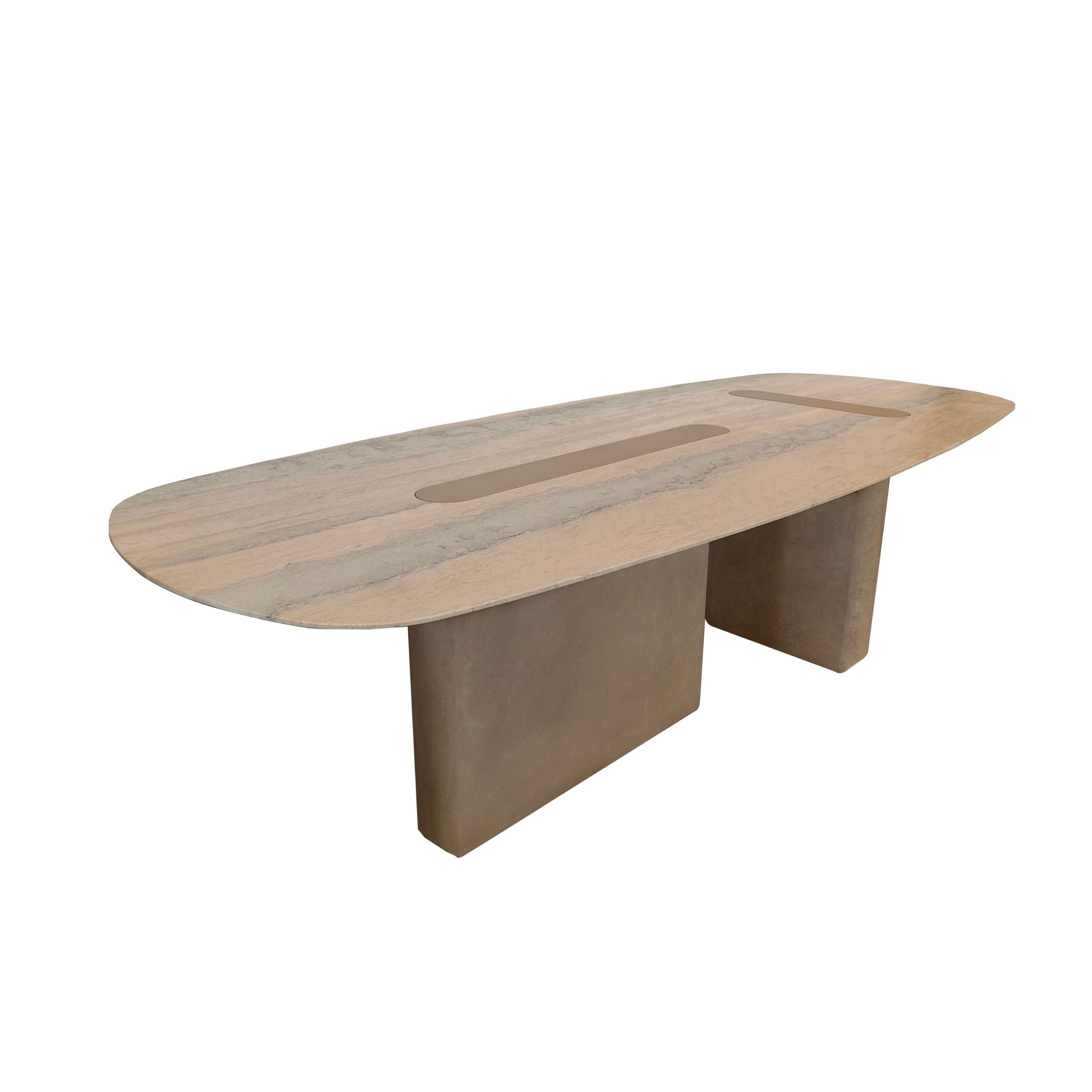 Pre-order 45 Days Delivery Dusseldorf Travertine Dining Table - EB06DT