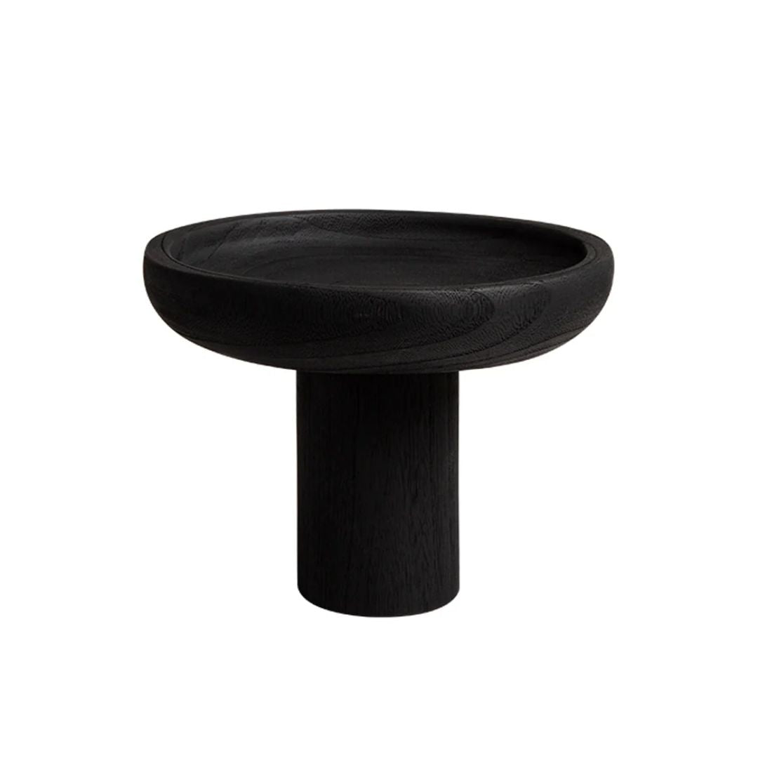 High-Legged Wooden Fruit Bowl-Black FB-MC23010B -  Bowls - ebarza Furniture UAE | Shop Modern Furniture in Abu Dhabi & Dubai - مفروشات ايبازرا في الامارات | تسوق اثاث عصري وديكورات مميزة في دبي وابوظبي