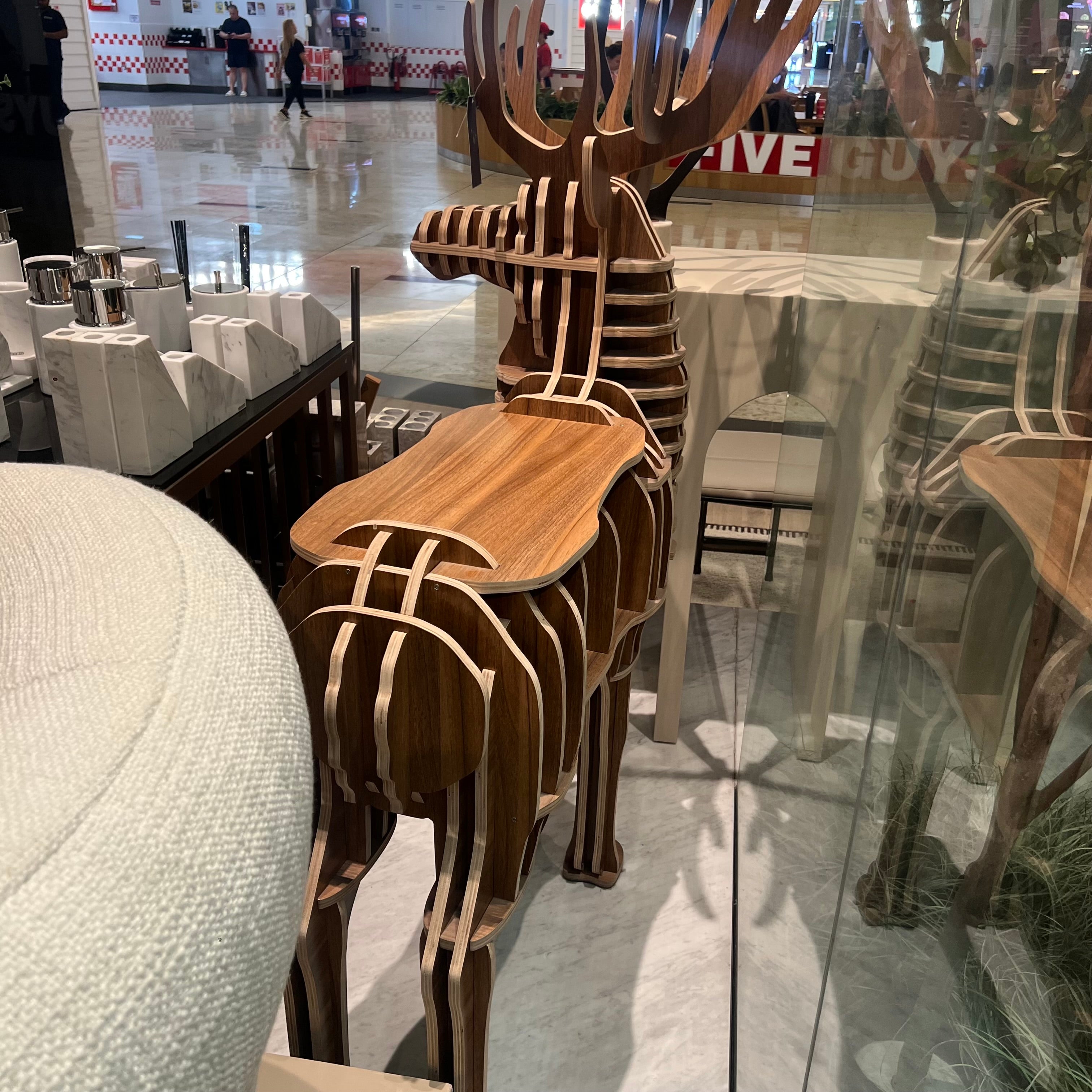 Display Item - Art Home Deer Decoration Shelving Wood Crafts Tp001Mw Nakheel