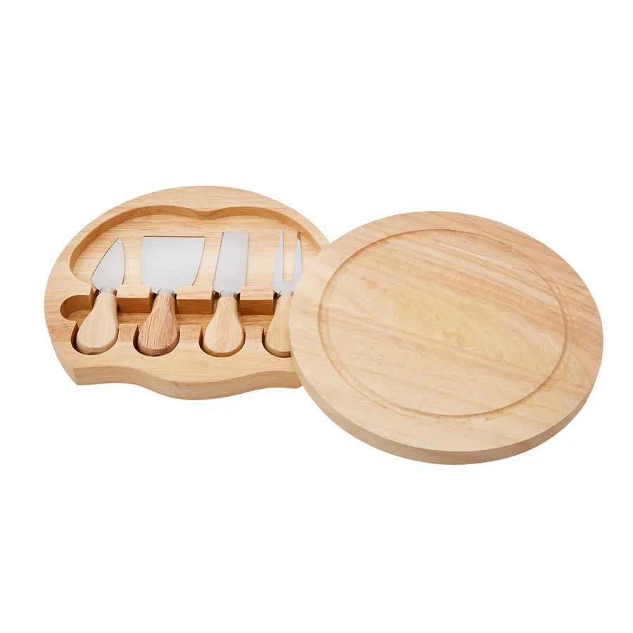 Pre-order 65 Days Delivery Karaca Gouda 5 Piece Cheese Knife Set with Cutting Board 153.03.08.2162