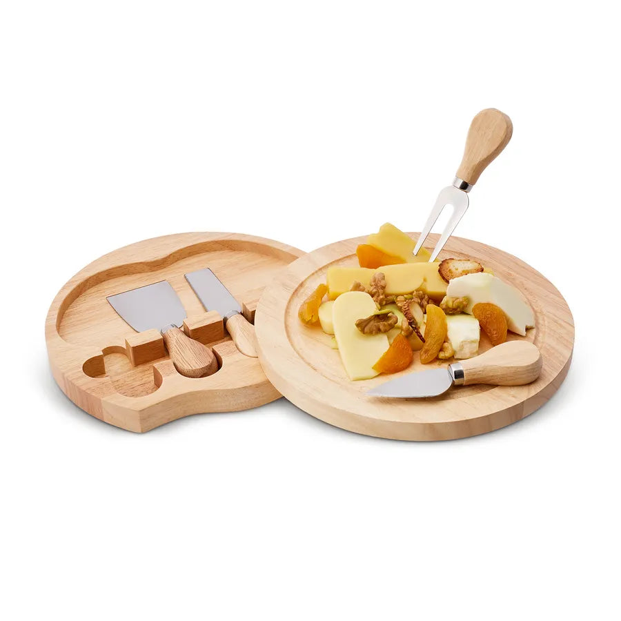 Pre-order 65 Days Delivery Karaca Gouda 5 Piece Cheese Knife Set with Cutting Board 153.03.08.2162