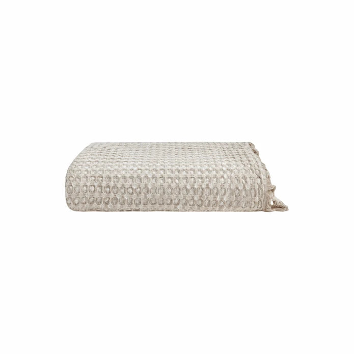 Pre-order 65 Days Delivery - Karaca Home Casey Double Waffle Blanket 200x230 cm Beige 200.22.01.0087