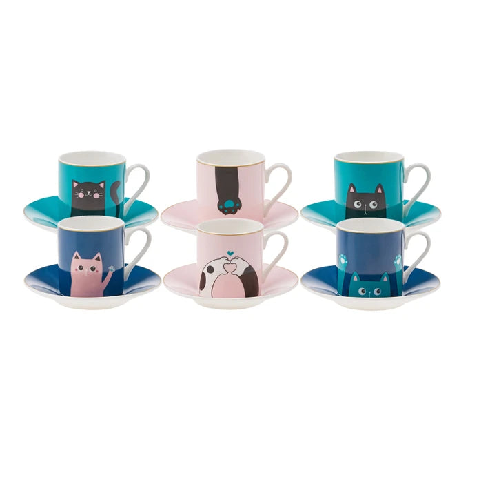 Pre-order 65 Days Delivery - Karaca Paws Coffee Cup for 6 People 80 ml 153.03.06.6149