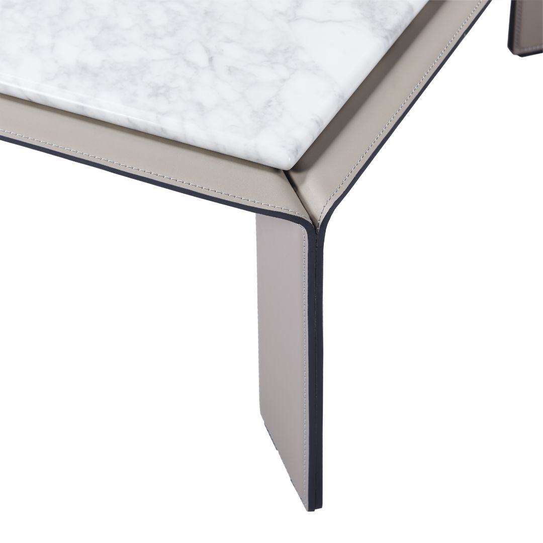 Pre-order 35 Days Delivery Natural Bianco Carrara Venato Marble Coffee Table CH-1111L -  Coffee tables - ebarza Furniture UAE | Shop Modern Furniture in Abu Dhabi & Dubai - مفروشات ايبازرا في الامارات | تسوق اثاث عصري وديكورات مميزة في دبي وابوظبي