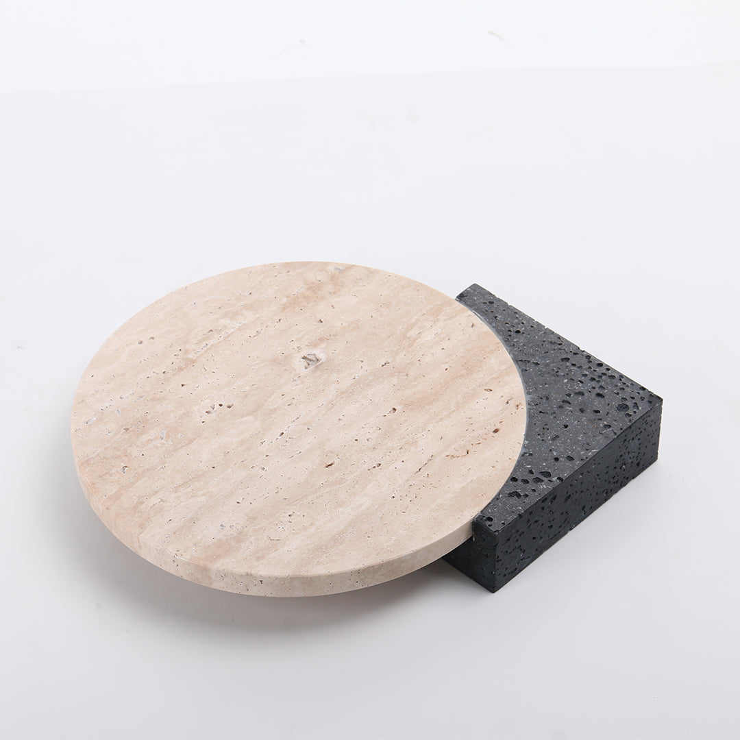 Natural Stone Tray-L KC3017L -  Trays - ebarza Furniture UAE | Shop Modern Furniture in Abu Dhabi & Dubai - مفروشات ايبازرا في الامارات | تسوق اثاث عصري وديكورات مميزة في دبي وابوظبي