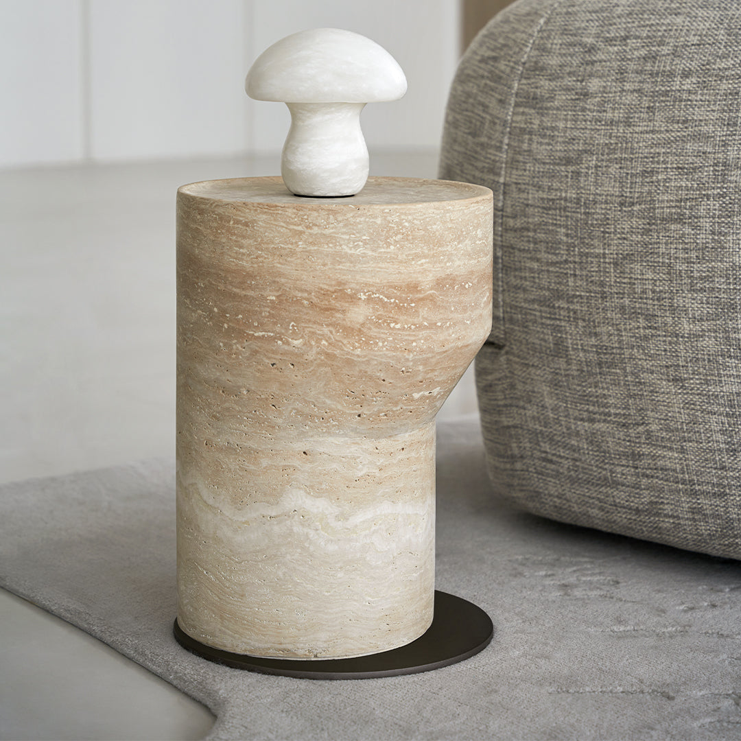 Pre-order 45 Days Delivery  Nimbus Travertine Small Side Table BMCJ-BJ6070-SMALL