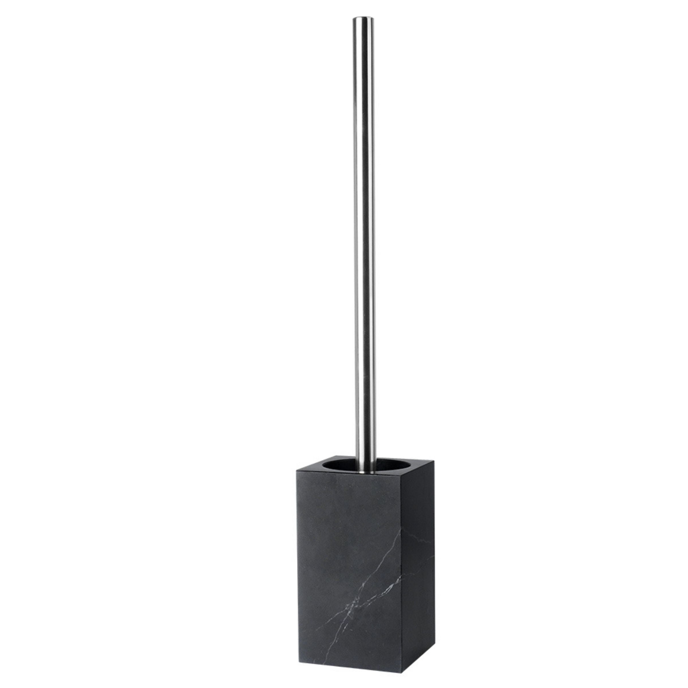 Marquina Black And White Marble Square Toilet Brush SBK890 7